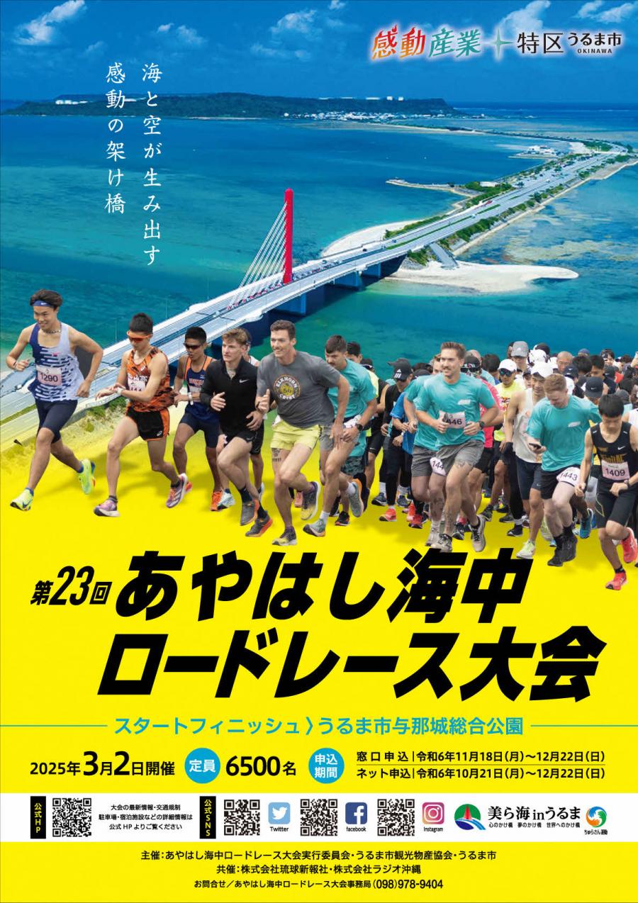 第23回 あやはし海中ロードレース大会のフライヤー