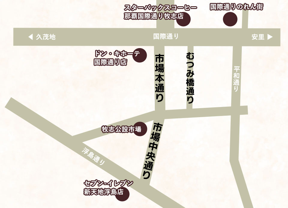 市場中央通りのマップ