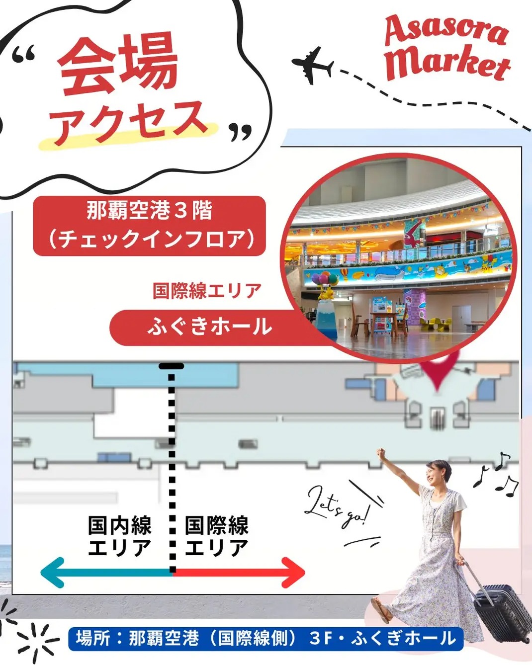 あさそらマーケットのの会場アクセスマップ