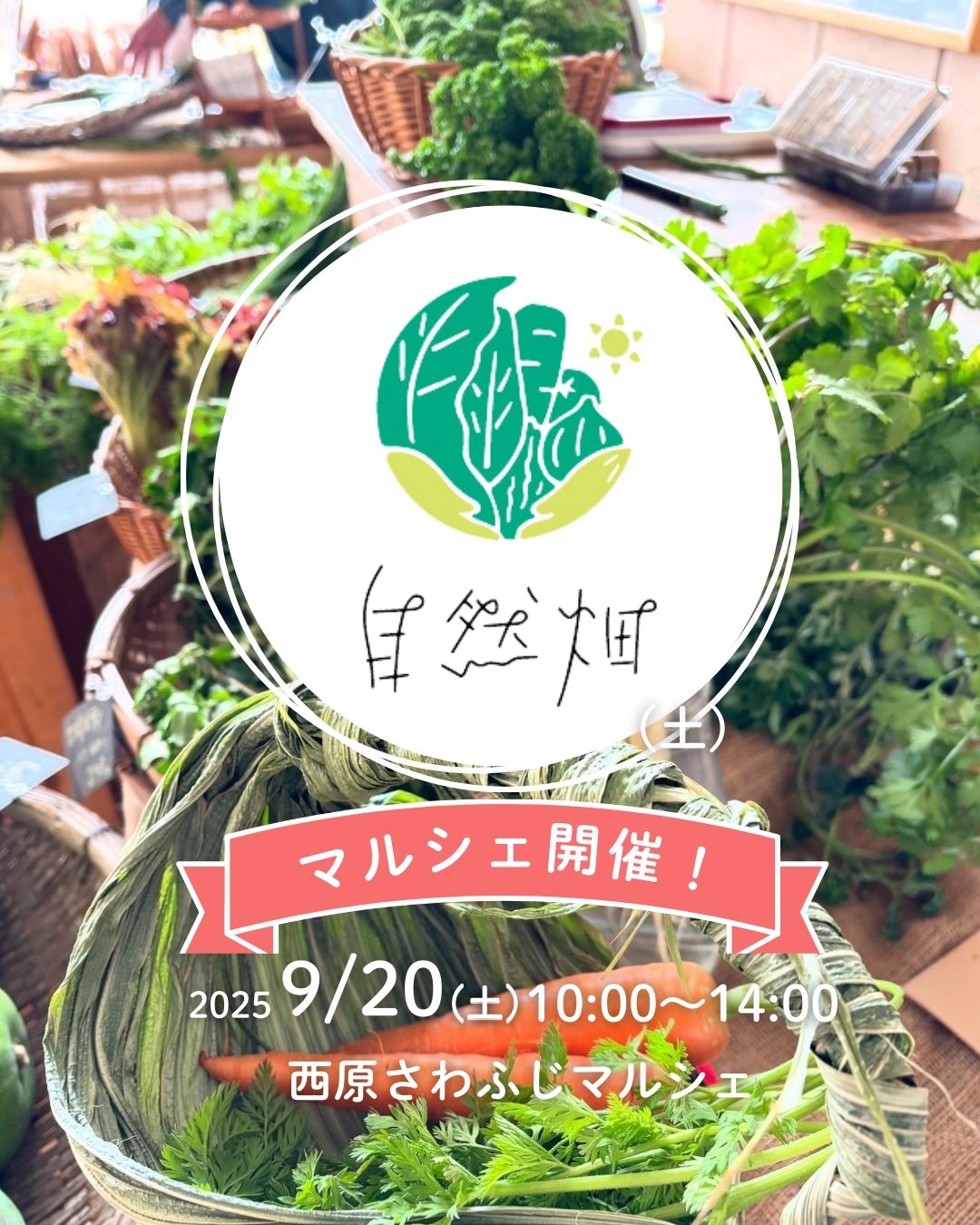 自然畑マルシェのフライヤー