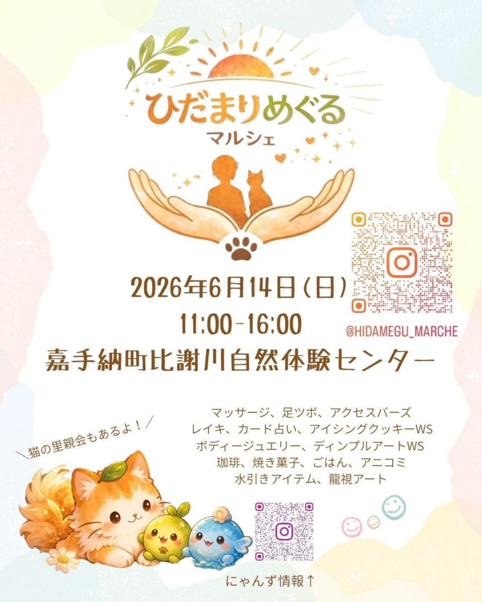 ひだまりめぐるマルシェのフライヤー